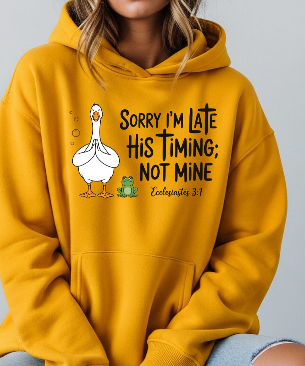 His Timing Not Mine Hoodie
