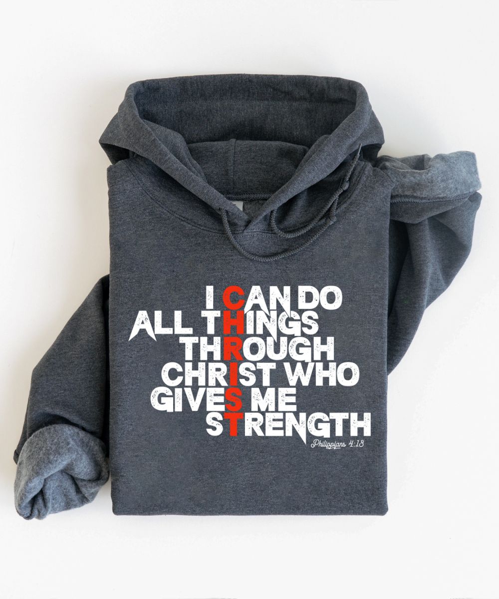 Philippians 4:13 (Distressed Design) Hoodie