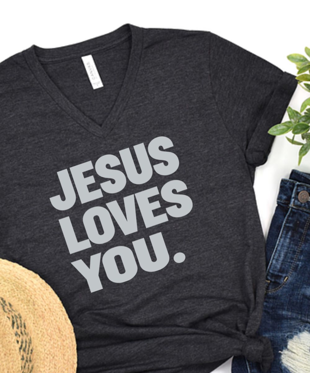 Jesus Loves You V-Neck