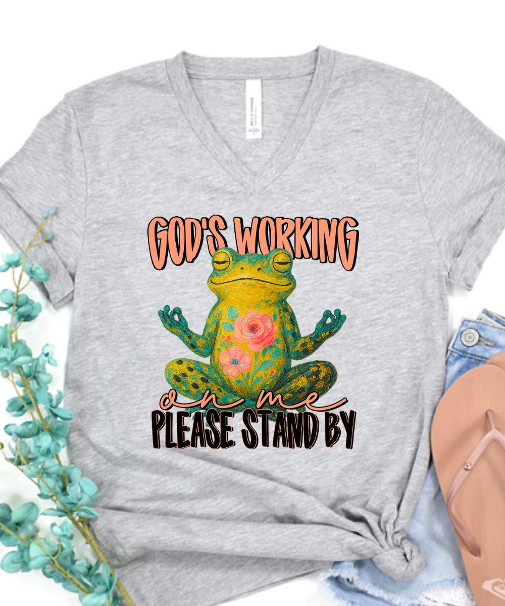 God's Working On Me V-Neck