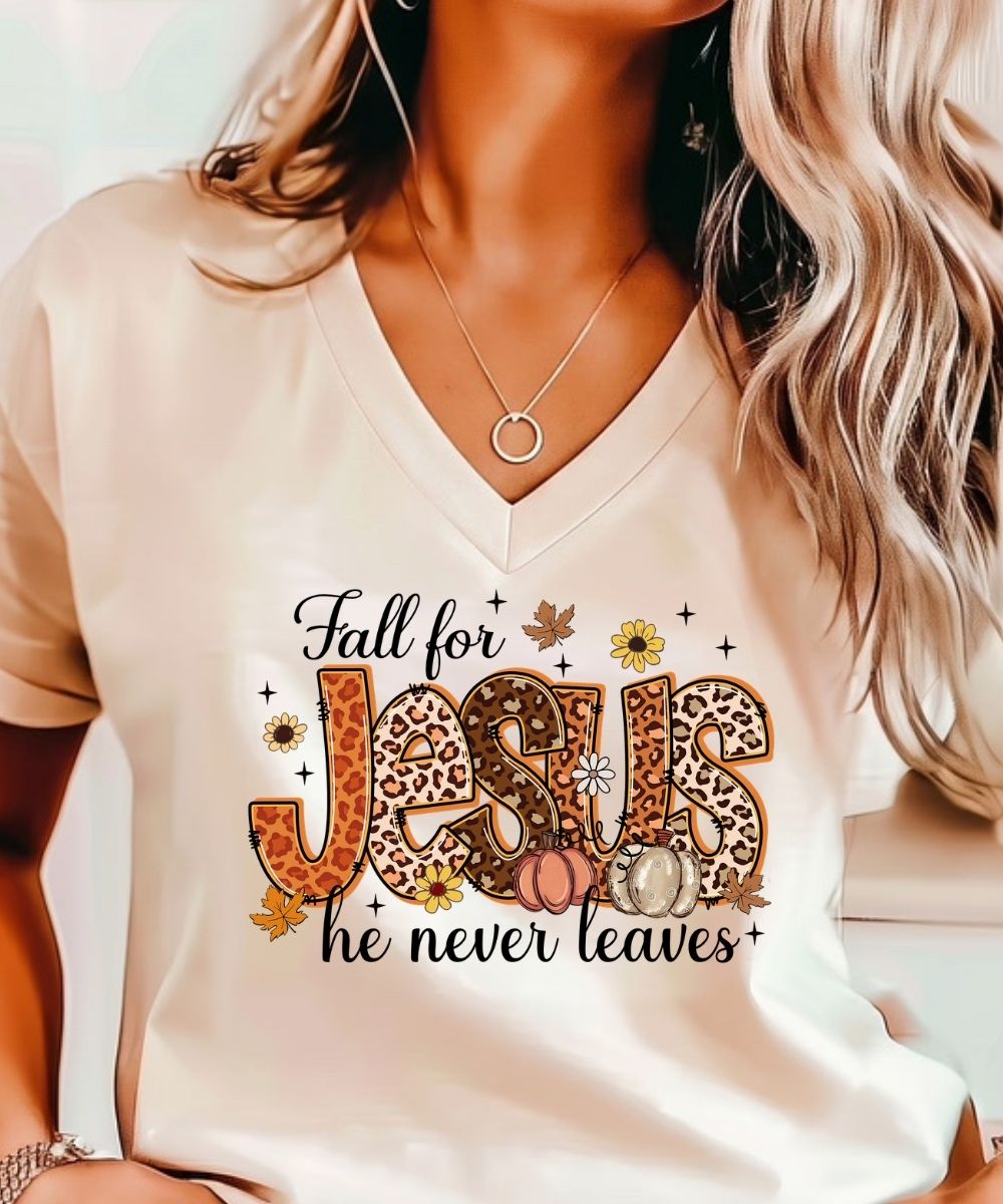Fall For Jesus V-Neck