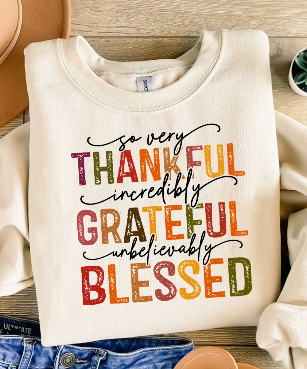 Unbelievably Blessed (Distressed Design) Sweatshirt