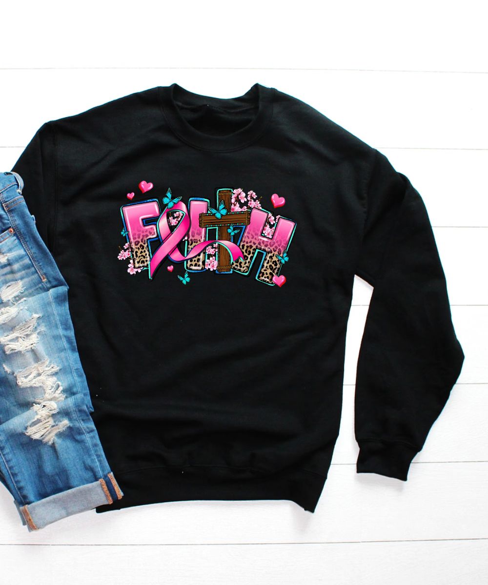 Cancer Faith Cross Sweatshirt