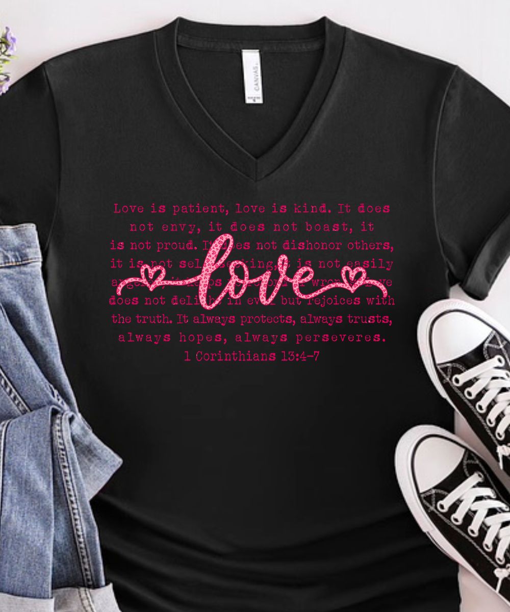 Love Is Patient V-Neck
