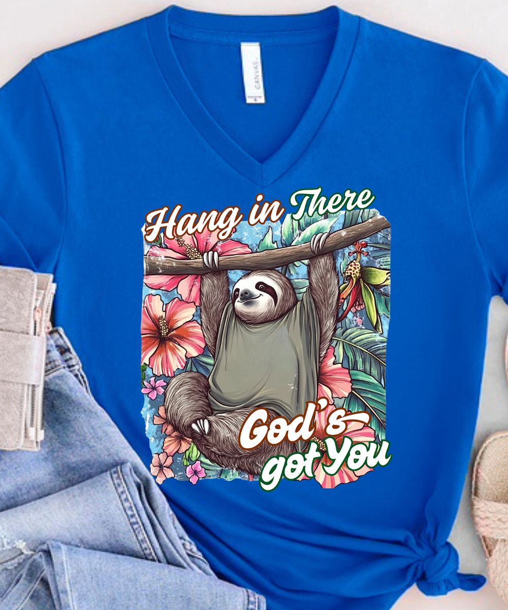 Hang In There V-Neck