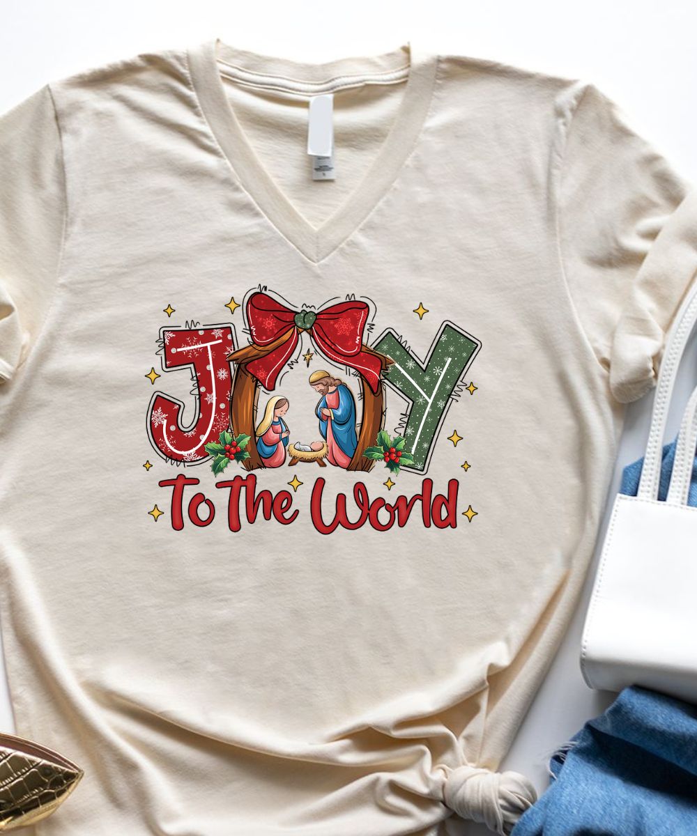 Joy Nativity V-Neck