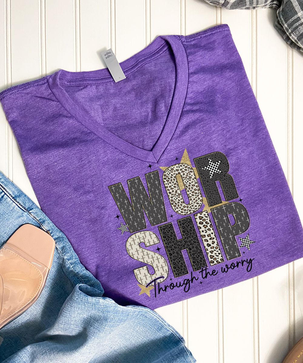Worship Through The Worry V-Neck
