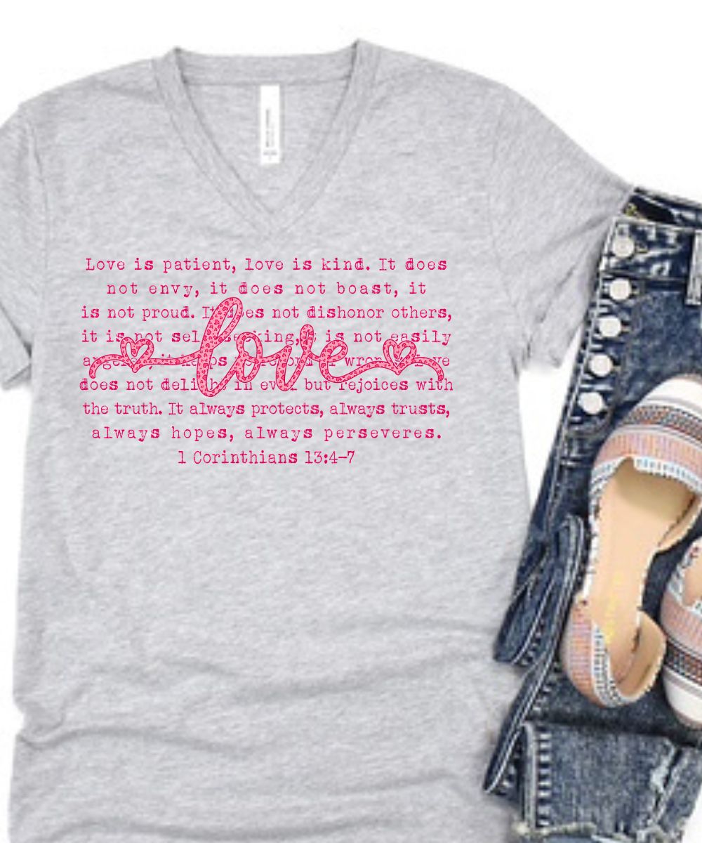Love Is Patient V-Neck