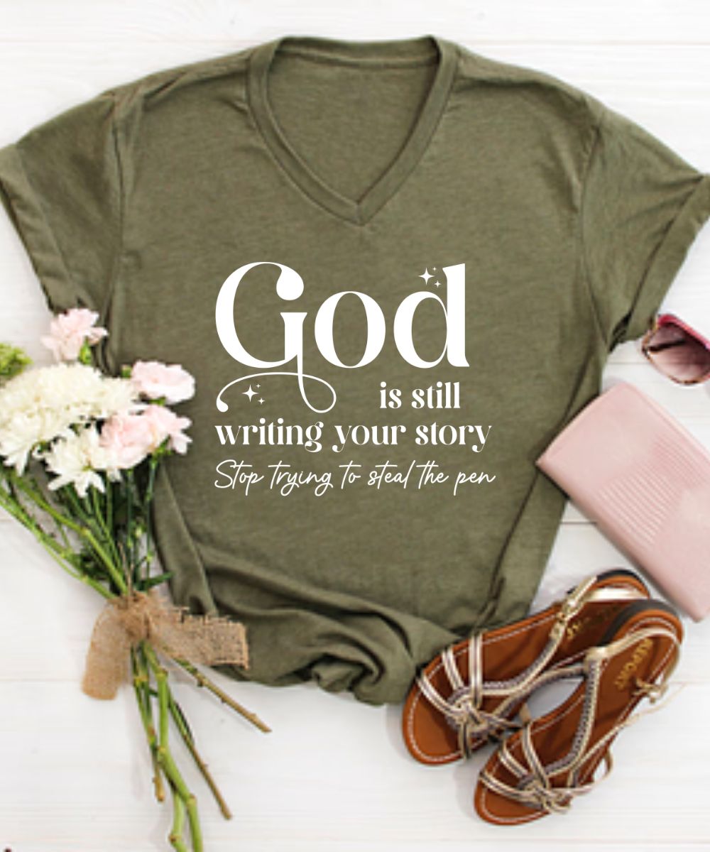 Still Writing Your Story V-Neck