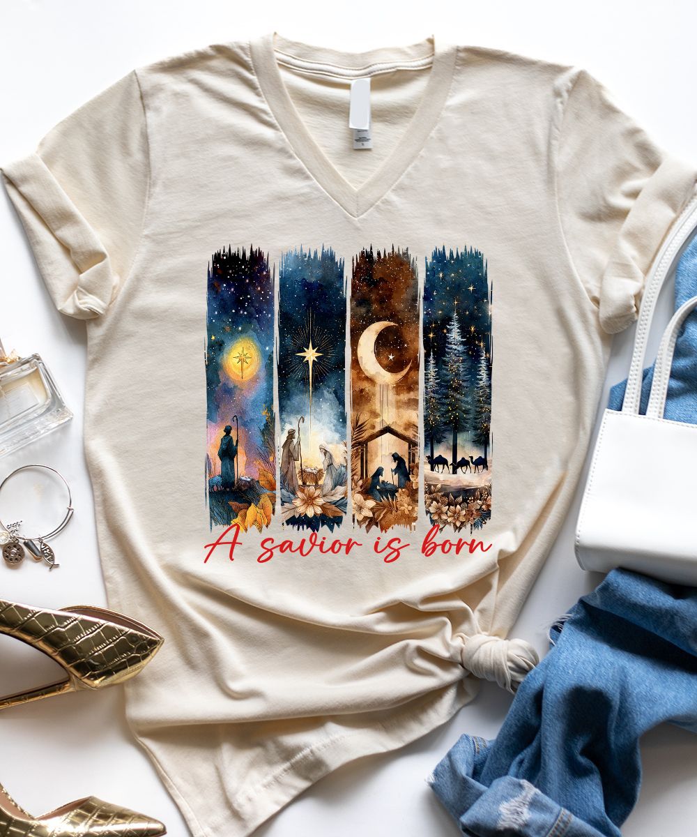 A Savior Is Born V-Neck