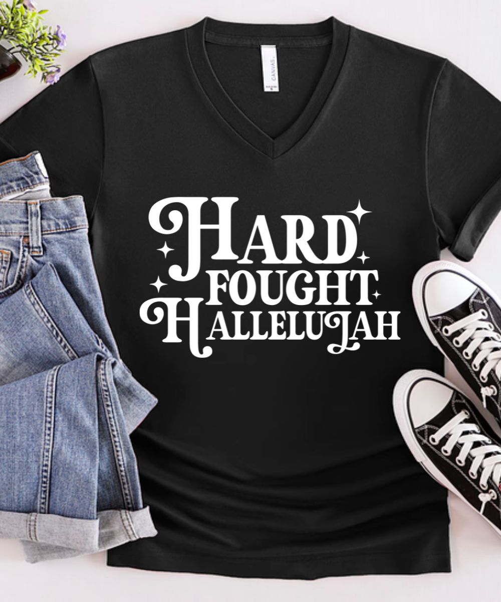 Hard Fought Hallelujah V-Neck