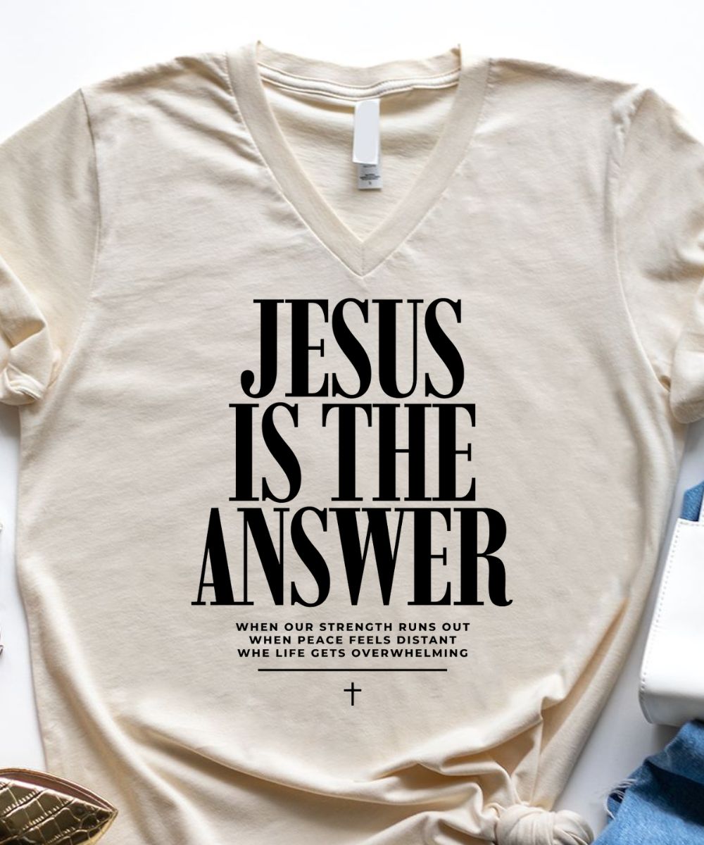 Jesus Is The Answer V-Neck