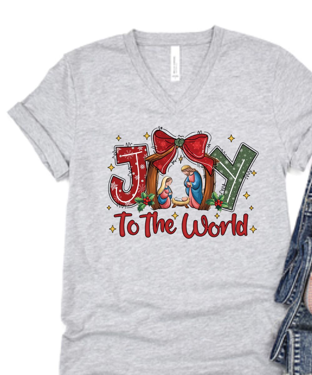 Joy Nativity V-Neck