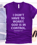 God Is In Control V-Neck