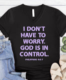 God Is In Control V-Neck