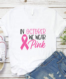 October We Wear Pink V-Neck