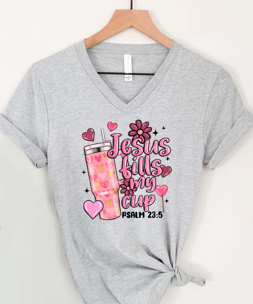 Jesus Fills My Cup V-Neck