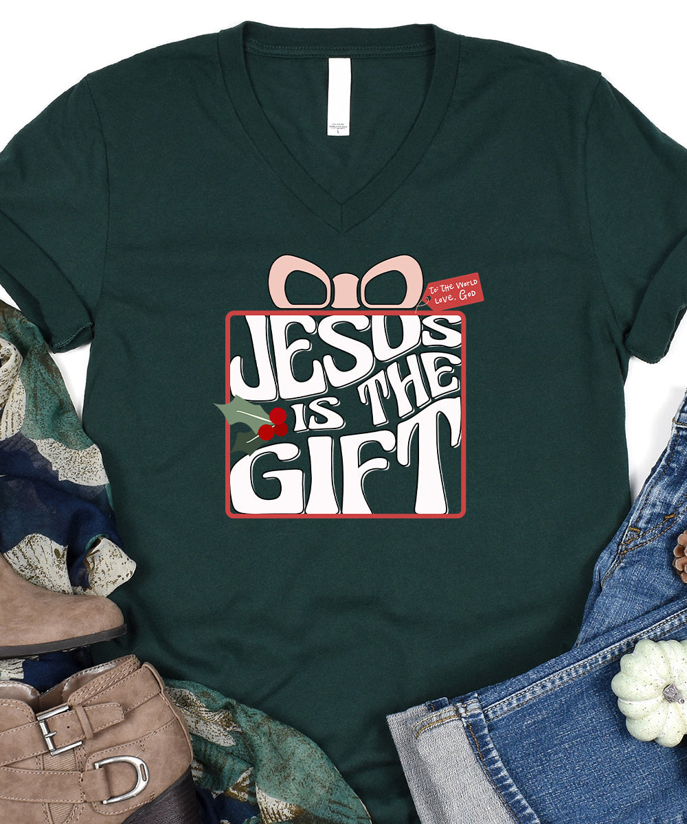 Jesus Is The Gift V-Neck