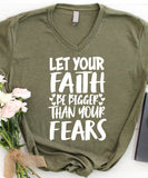 Let Your Faith Be Bigger V-Neck