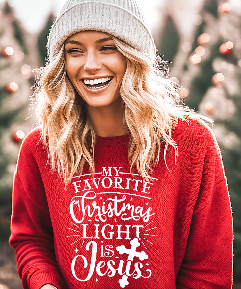 My Favorite Christmas Light Sweatshirt