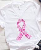 October Breast Cancer Ribbon V-Neck