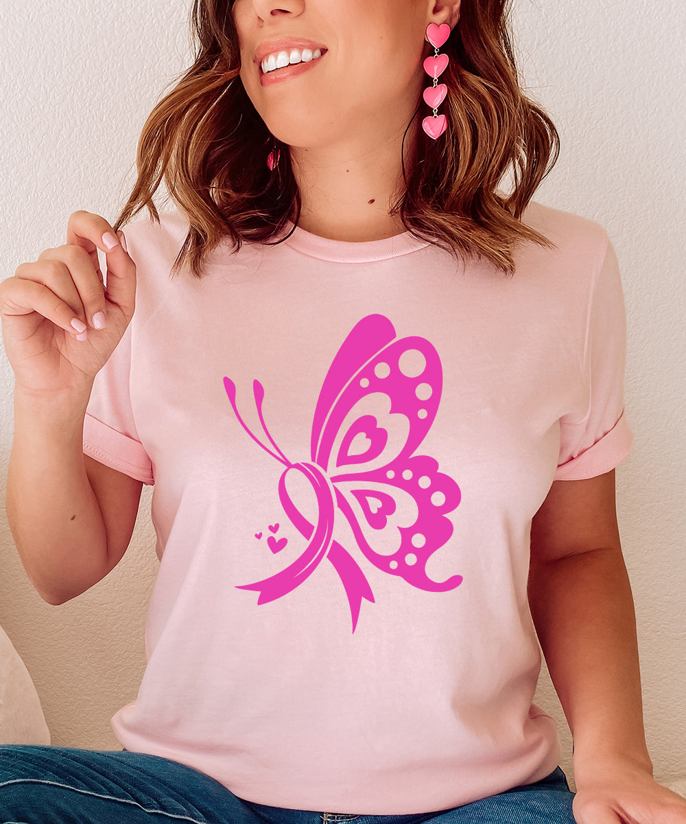 Pink Breast Cancer Butterfly