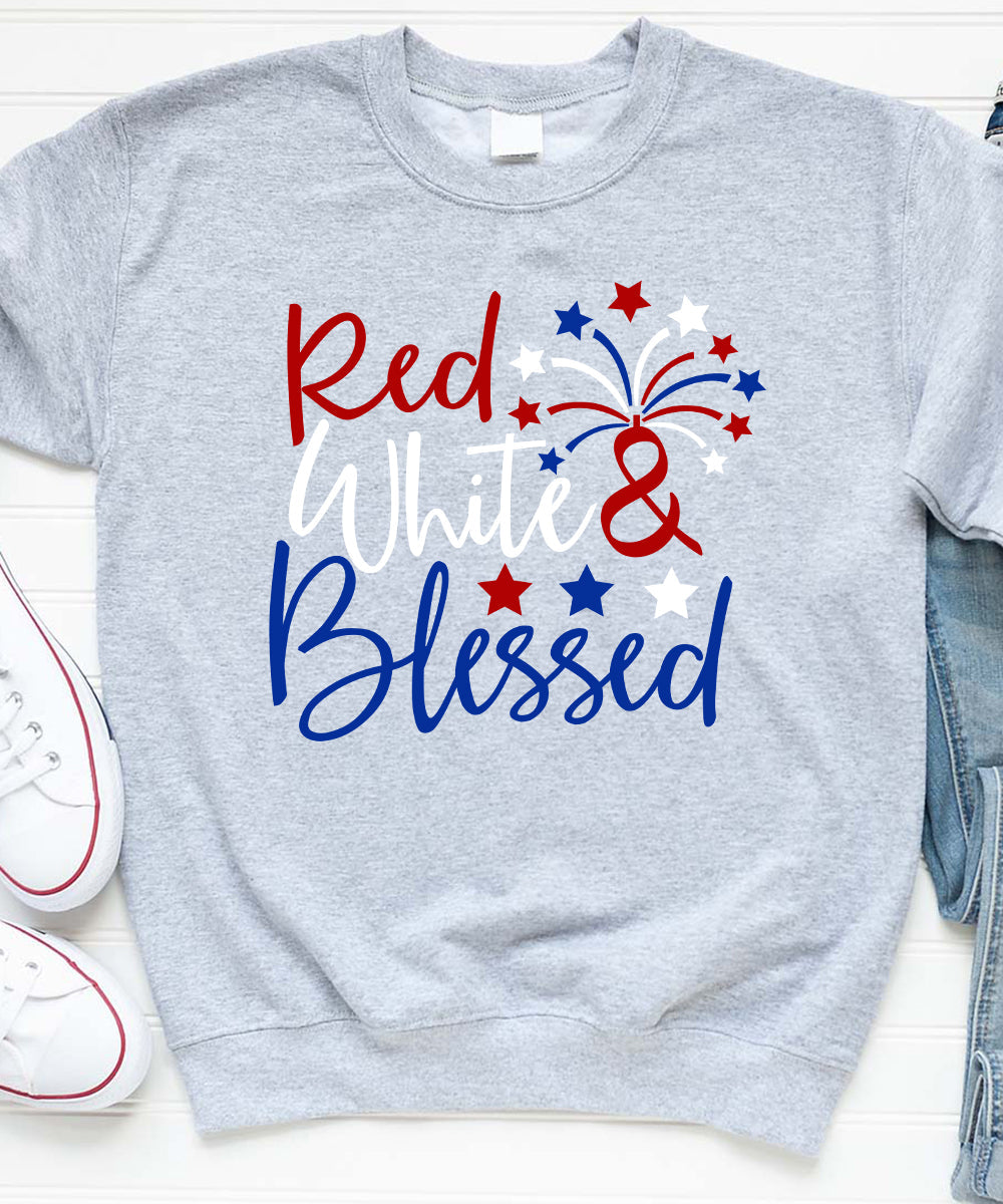 Red, White & Blessed Sweatshirt