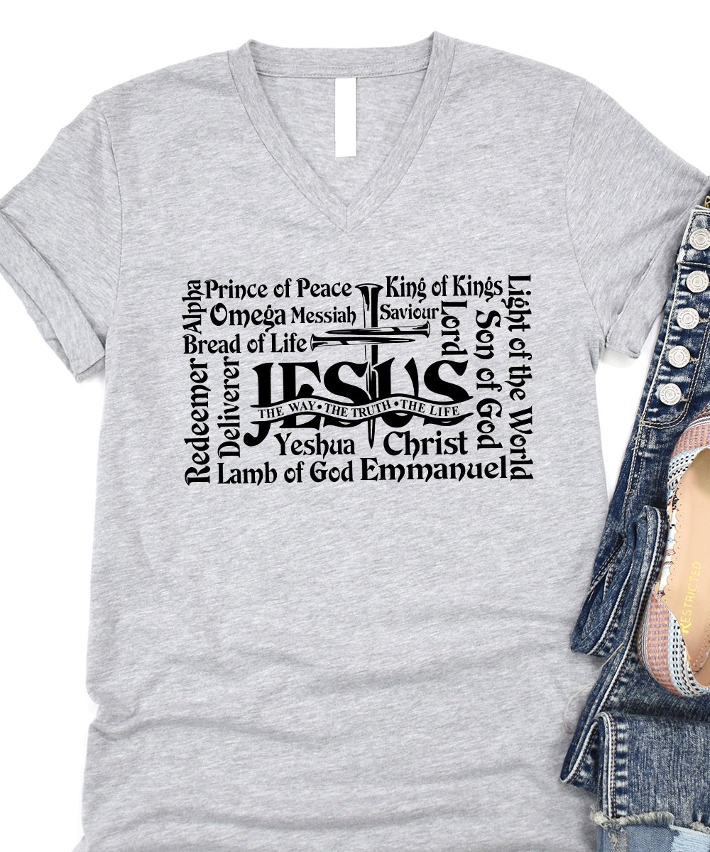 The Names of Jesus V-Neck