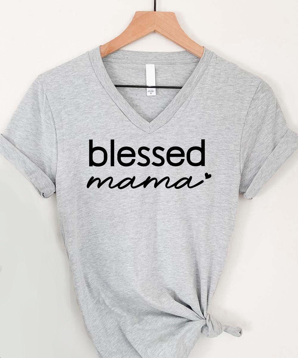 Blessed Mama V-Neck