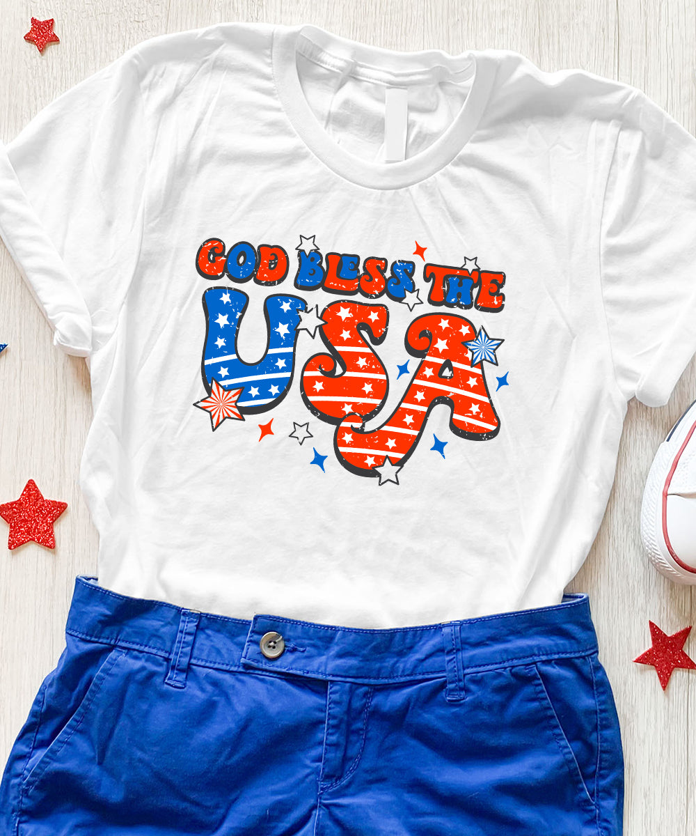 Bless The USA - Retro Distressed