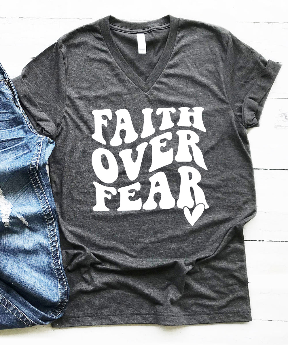 Faith Over Fear V-Neck