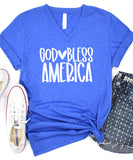 God Bless America V-Neck