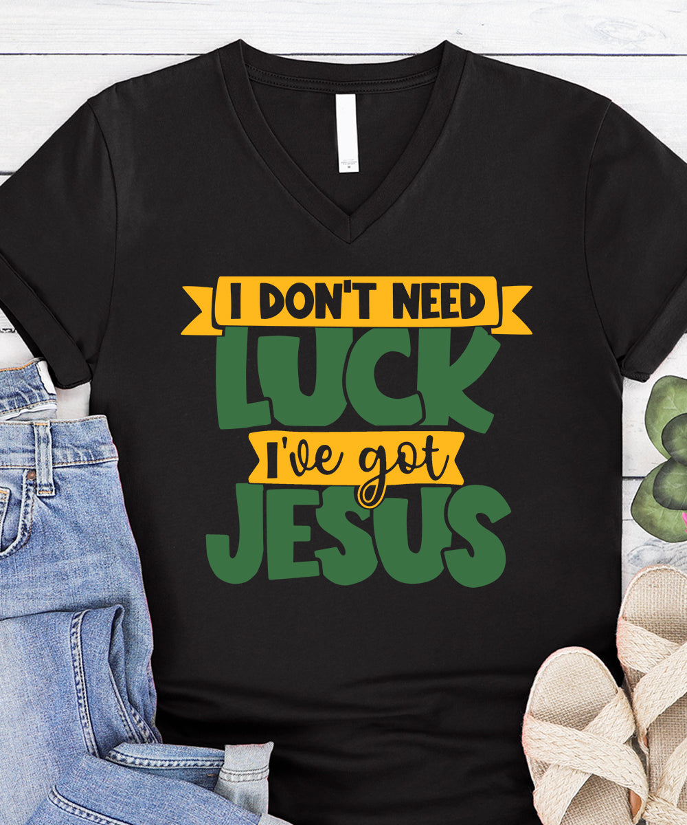 I Don't Need Luck V-Neck