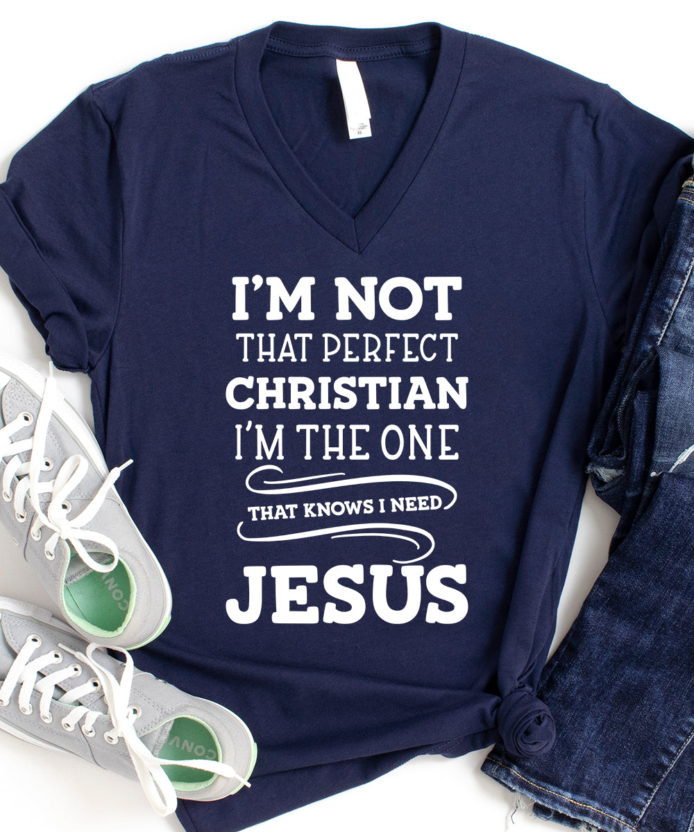 I'm Not That Perfect Christian V-Neck
