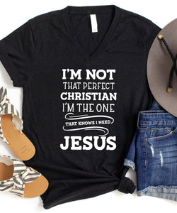 I'm Not That Perfect Christian V-Neck