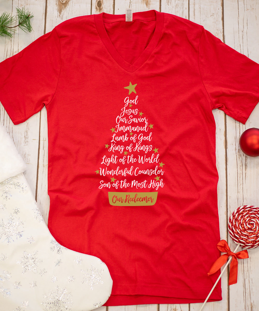 Jesus Tree V-Neck