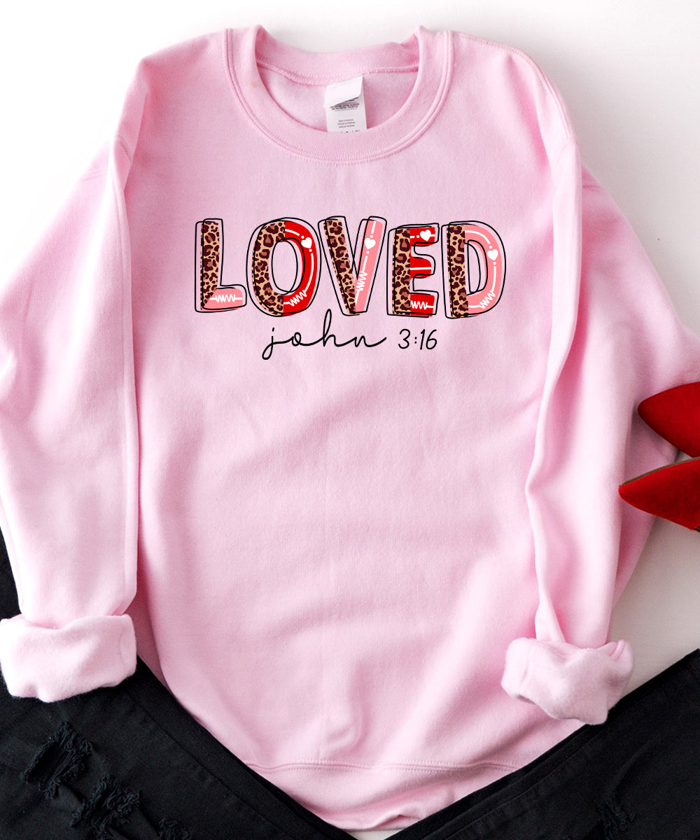 Leopard Loved John 3:16 Sweatshirt