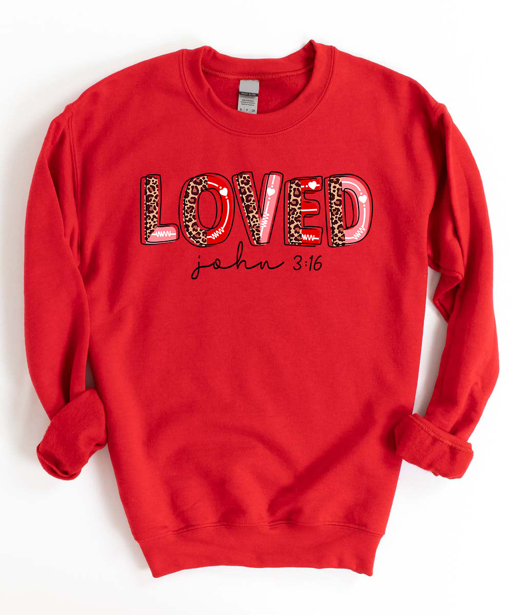 Leopard Loved John 3:16 Sweatshirt
