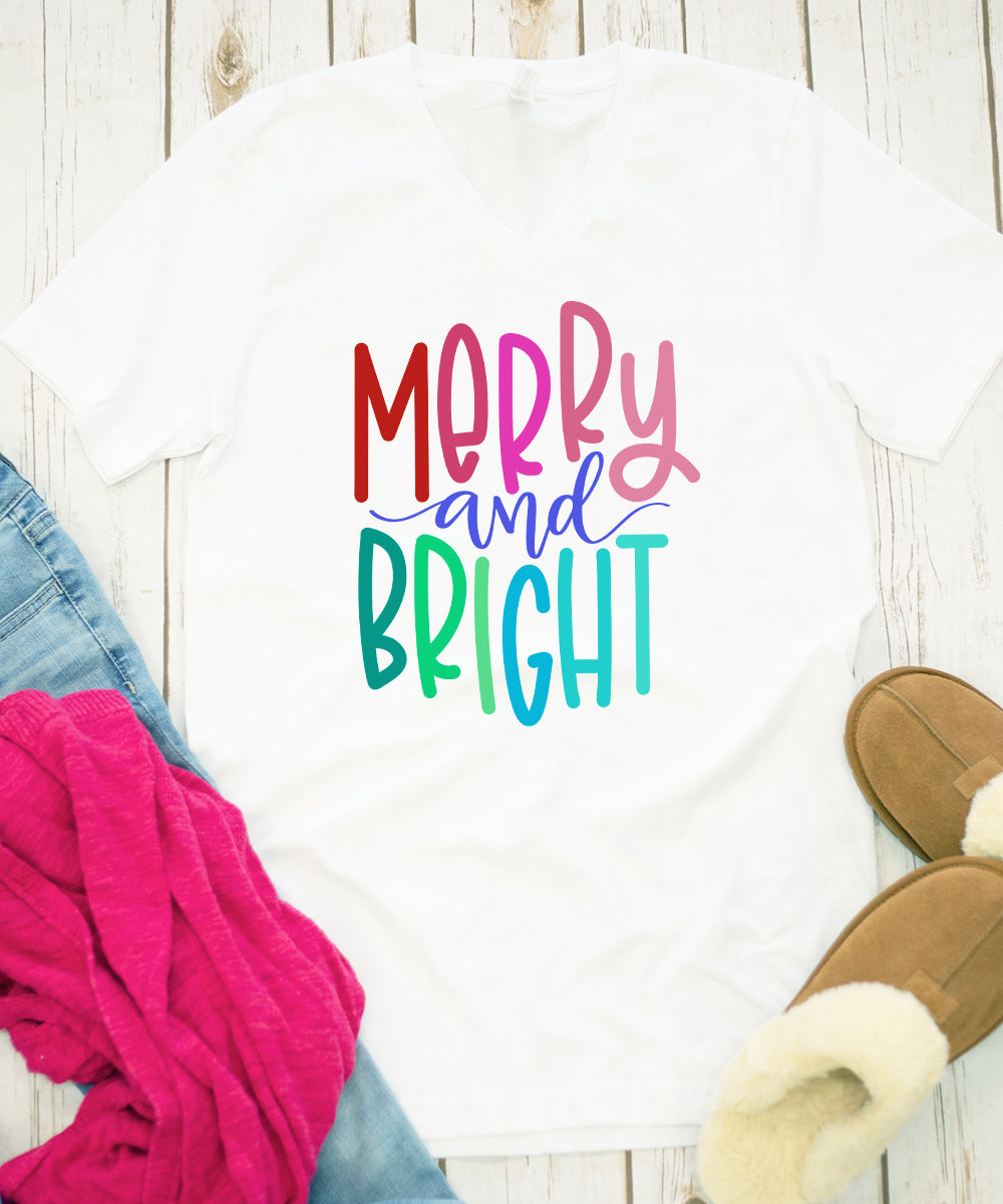 Merry & Bright V-Neck